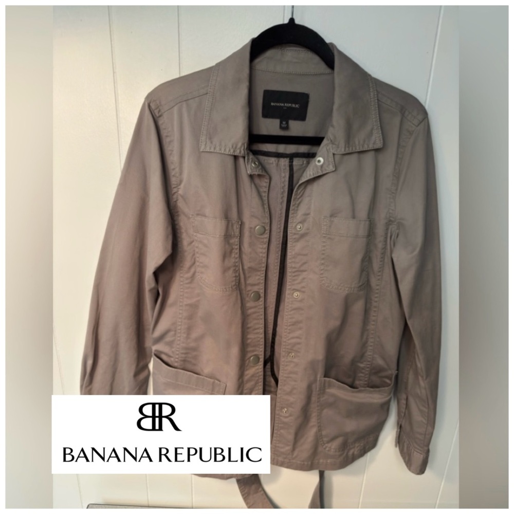 Banana Republic Grey light weight Belted Utility Jacket Ladies M